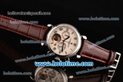 Vacheron Constantin Patrimony Chrono Miyota OS20 Quartz Steel Case with White Dial and Roman Numeral Markers