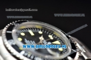 Rolex Submariner Vintage Tiffany & Co Asia 2813 Automatic Steel Case with Black Dial Yellow Dots Markers and Steel Bracelet