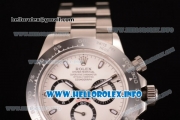 Rolex Daytona Chrono Swiss Valjoux 7750 Automatic Stainless Steel Case/Bracelet with White Dial and Stick Markers (BP)