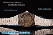 Audemars Piguet Royal Oak Swiss ETA 2824 Automatic Steel Case with Stainless Steel Strap and Brown Grid Dial - 1:1 Original