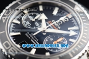 Omega Seamaster Planet Ocean Chrono Clone Omega 9300 Automatic Steel Case with Black Dial and Black Rubber Strap (EF)