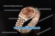 Rolex Datejust Rose Gold Case 3135 Auto with Pink Dial and Two Tone Bracelet - 1:1 Origianl