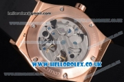 Hublot Classic Fusion Skeleton Asia Automatic Rose Gold Case with Skeleton Dial and Black Rubber Strap