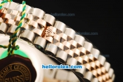 Rolex Datejust Automatic Movement ETA Coating Case with Rose Gold Bezel and Two Tone Strap-36mm