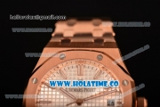 Audemars Piguet Royal Oak Clone AP Calibre 3120 Automatic Full Rose Gold with White Dial and Stick Markers (EF)