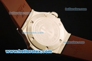 Hublot Big Bang Miyota Automatic Steel Case with Brown Dial and Brown Rubber Strap-Lady Size