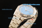 Rolex Datejust II Rolex 3135 Automatic Movement Full Steel with Blue Dial and Roman Numerals