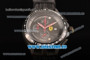 Ferrari Race Day Watch Chrono Miyota OS10 Quartz PVD Case with Black Dial and Arabic Numeral Markers