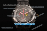 Ferrari Race Day Watch Chrono Miyota OS10 Quartz PVD Case with Black Dial and Arabic Numeral Markers