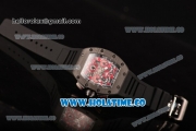 Richard Mille RM 011 Felipe Massa Flyback Chronograph Swiss Valjoux 7750 Automatic Carbon Fiber Case with Skeleton Dial and Red Markers - 1:1 Original