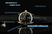 Omega Railmaster Automatic Movement Steel Swiss Coating Case with Black Dial and Green Markers