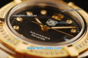 Tag Heuer Aquaracer Swiss ETA Quartz Movement Diamond Bezel with Black Dial and Diamond Markers