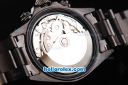 Rolex Daytona Oyster Perpetual Swiss Valjoux 7750 Automatic Movement Full PVD with Black Dial and White Numeral Markers