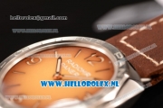 Panerai Radiomir 3 Days Acciaio P.3000 Auto Steel Case with Brown Dial and Brown Leather Strap - 1:1 Origianl (ZF)