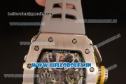 Richard Mille RM11-03 Swiss Valjoux 7750 Automatic Steel Case Skeleton Dial With Arabic Numeral Markers Grey Rubber Strap(KV)