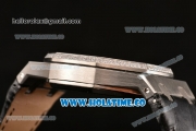 Audemars Piguet Royal Oak 41MM Asia Automatic Steel Case with Black Grids Dial Diamonds Bezel and Stick Markers