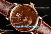 A.Lange&Sohne Saxonia Miyota Quartz Rose Gold Case with Stick Markers and Brown Dial