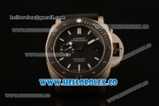 Panerai PAM1389 Luminor Submersible 1950 Amagnetic 3 Days Clone P.9010 Automatic Steel Case with Ceramic Bezel Black Dial and Black Rubber Strap - 1:1 Original (ZF)