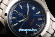 Tag Heuer Link Tiger Woods Automatic Movement Full Steel with Blue Dial and Stick Markers