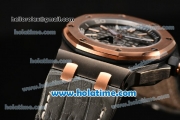 Audemars Piguet QEII Cup 2014 Royal Oak Offshore Diver Limited Edition Miyota 9015 Automatic PVD Case with Black Dial and Rose Gold Bezel - 1:1 Original