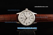 IWC Schaffhausen Mark XV Automatic Movement Steel Case with White Dial and Brown Leather Strap