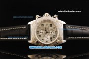 Breitling Chronomat B01 Chronograph Miyota Quartz Movement Beige Dial with Black Roman Markers and Black Leather Strap Breitling Chronomat B01 Chronograph Miyota Quartz Movement Beige Dial with Black Roman Markers and Black Leather Strap
