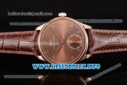 IWC Portuguese Asia 6497 Manual Winding Rose Gold Case with Brown Dial and Arbaic Numeral Markers