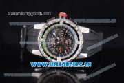 Richard Mille RM60-01 Asia Automatic Steel Case with Skeleton Dial Black Rubber Strap and Stick/Arabic Numeral Markers