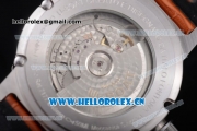 U-Boat Chimera Automatic Asia ST25 Automatic Steel Case White Dial Arabic Number Markers and Brown Leather Strap