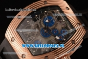 Richard Mille RM 018 Tourbillon Hommage a Boucheron 9015 Auto Rose Gold Case with Skeleton Dial and Black Rubber Strap