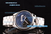 Tag Heuer Mikrogirder 10000 Chrono Miyota OS10 Quartz Steel Case with Black Dial Blue Second Hand and Stainless Steel Strap