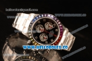 Rolex Daytona Rainbow Diamond Bezel Clone Rolex 4130 Automatic (Correct Hand Stack) 116509