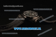 Hublot Classic Fusion Chronograph 9015 Auto PVD Case with Black Dial and Black Leather Strap