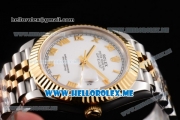 Rolex Datejust II Asia 2813 Automatic Two Tone Case/Bracelet with White Dial and Roman Numeral Markers (BP)