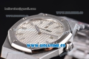 Audemars Piguet Royal Oak Swiss Quartz Steel Case/Bracelet with White Dial and Stick Markers