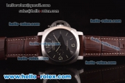 Panerai Luminor 1950 Marina PAM00312 Automatic Movement with Black Dial and Brown Leather Strap