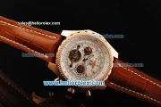 Breitling for Bentley Automatic Tourbillon Rose Gold Case with White Dial