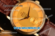 Omega De Ville Co-Axial Swiss ETA 2824 Automatic Yellow Gold Case with Gold Dial and Diamonds Markers