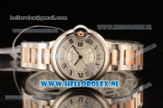 1:1 Cartier Ballon Bleu De 2671 Auto Steel/Rose Gold Case with White Dial and Two Tone Bracelet