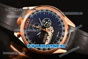 Tag Heuer Mikrogirder 2000 Chrono Miyota Quartz Rose Gold Case with Black Dial and Rubber Strap - Orange Second Hand