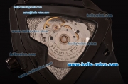 Hamilton Ventura XXL Swiss ETA 2824 Automatic Black PVD Case with Black Rubber Strap and Black Skeleton Dial