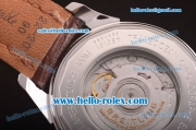Breitling Transocean Asia 2892 Automatic Steel Case with White Dial and Brown Leather Strap
