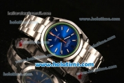 Rolex Milgauss Asia 2813 Automatic Full Steel with Blue Dial and White Stick Markers