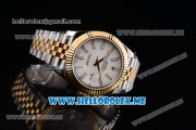 Rolex Datejust II Asia 2813 Automatic Two Tone Case/Bracelet with White Dial and Stick Markers (BP)