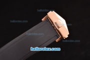 Tag Heuer Mikrogirder 2000 Chronograph Miyota Quartz Rose Gold Case with PVD Bezel and Silver Dial
