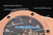 Hublot Big Bang Aero Bang Chrono Swiss Valjoux 7750 Automatic Rose Gold Case with Stick Markers and Skeleton Dial