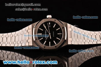 Audemars Piguet Royal Oak Swiss ETA 2824 Automatic Steel Case with Stainless Steel Strap and Black Grid Dial - 1:1 Original