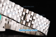 Rolex Datejust Automatic Movement White Dial with Silver Roman Markers and SS Strap