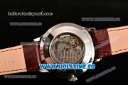 Jaeger-LECoultre Master Perpetual Calendar Asia Automatic Steel Case with Brown Dial Stick Markers and Diamonds Bezel