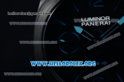 Panerai PAM00700 LAB-ID Luminor 1950 Carbotech 3 Days Asia 6497 Manual Winding Carbon Fiber Case with Black Dial PVD Bezel and Black Leather Strap (F4)
